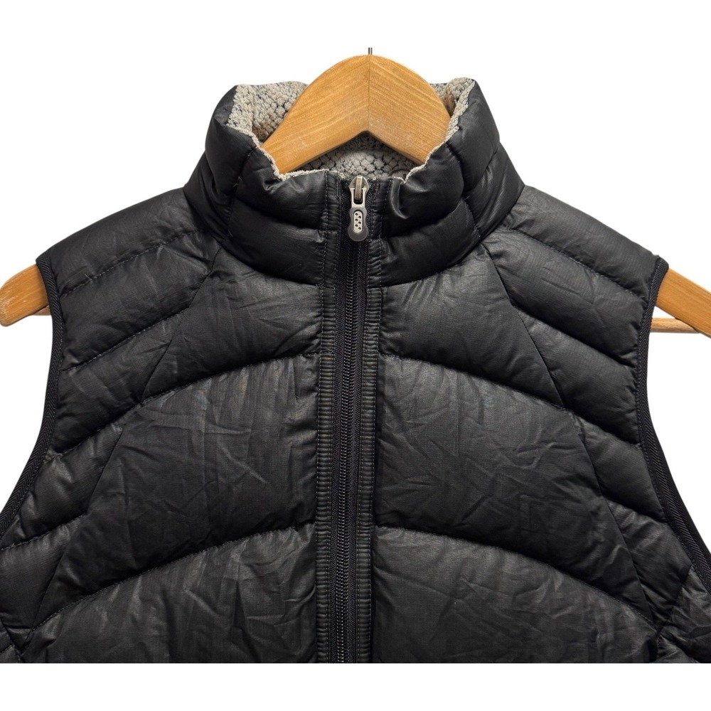 Patagonia Womens Medium Black Full Zip Duck Goose Puffer Vest Jacket ABC Family